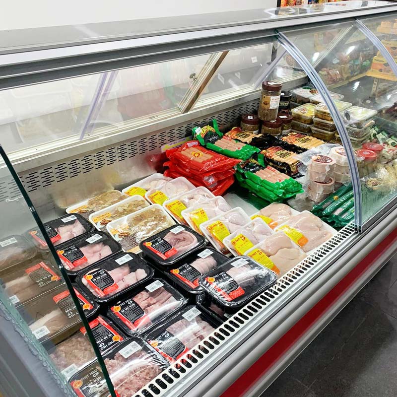 Tủ mát trưng bày thịt cá